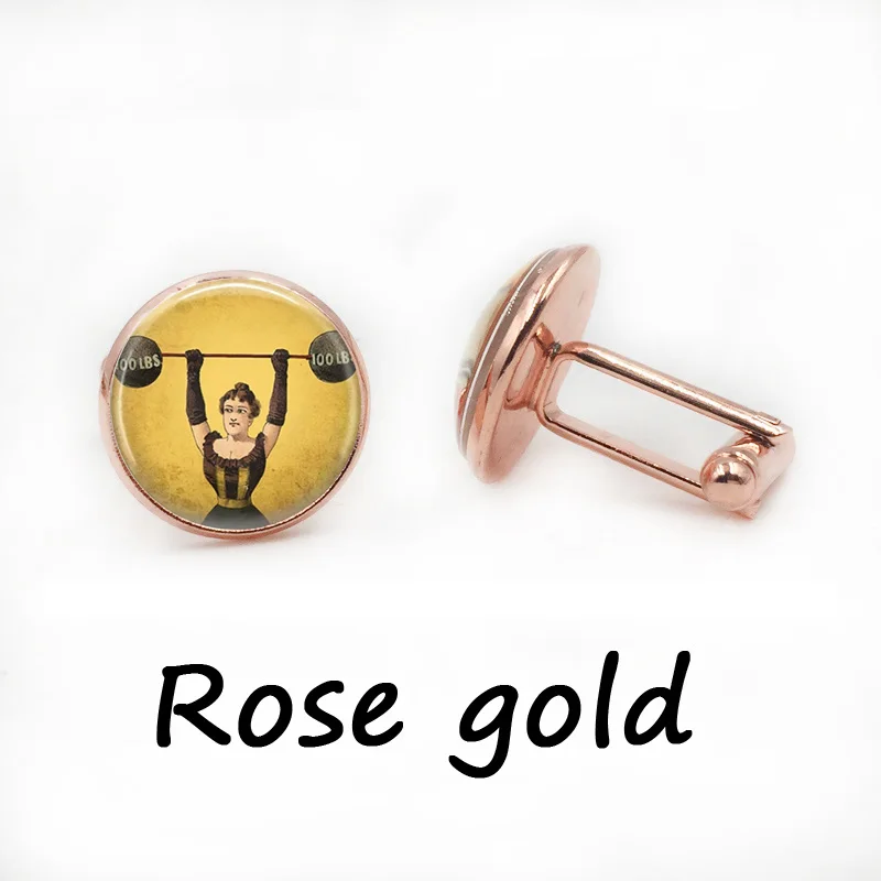 Стимпанк сильная женщина винтажное Ювелирное Украшение Цирк запонки в стиле