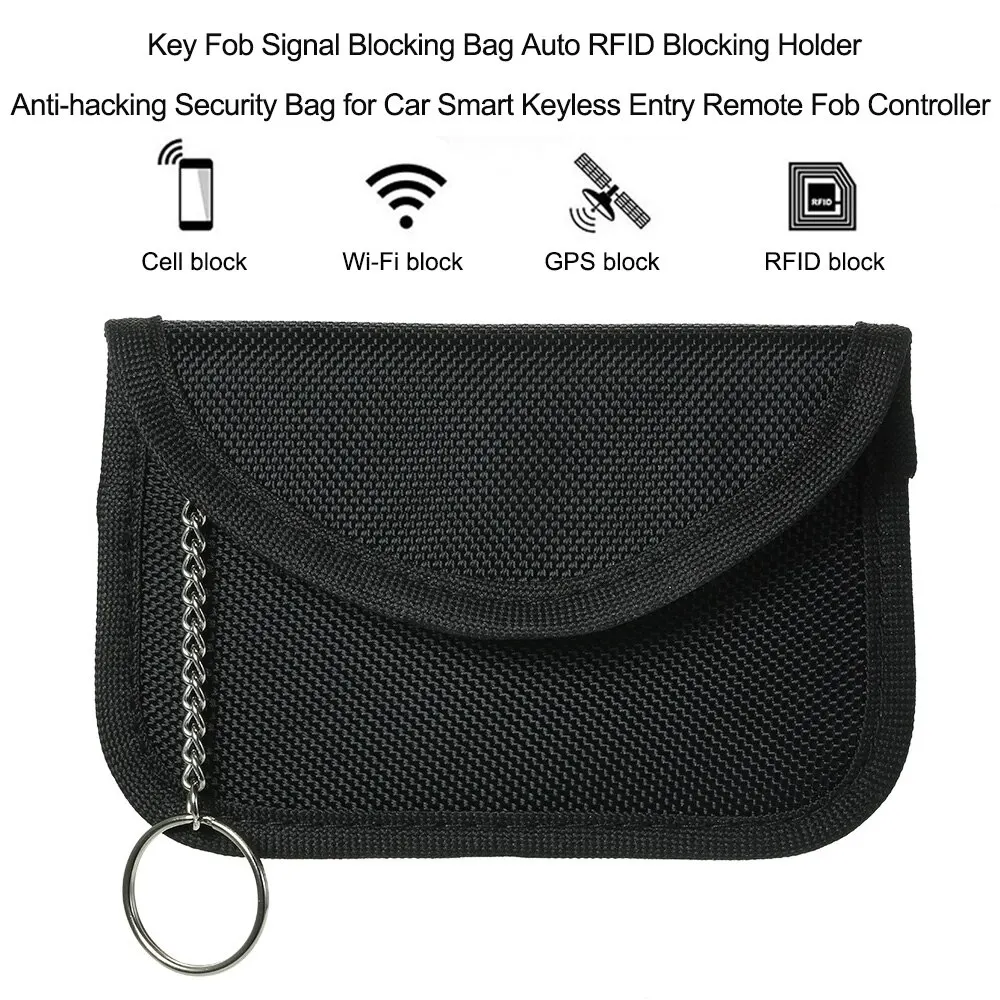 Auto Blocking Holder Anti-hacking Security Bag for Car Smart Keyless Entry Remote FobController Key Fob Signal | Автомобили и