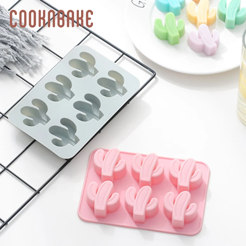 COOKNBAKE Silicone Chocolate Candy Mold Cactus biscuit pastry baking tool craft gypsum fondant form DIY cake decoration | Дом и сад