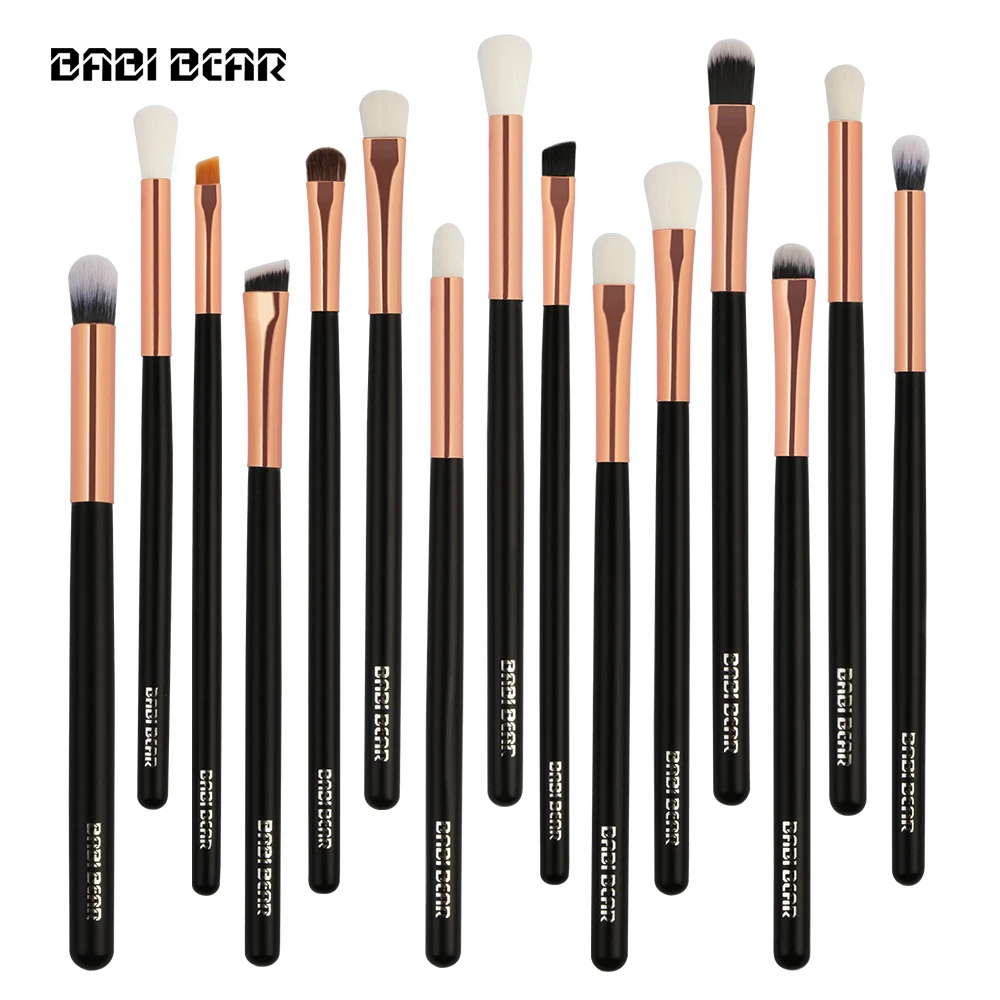 BABI BEAR 15 шт./компл. Профессиональные кисти для макияжа Набор с деревянными ручками