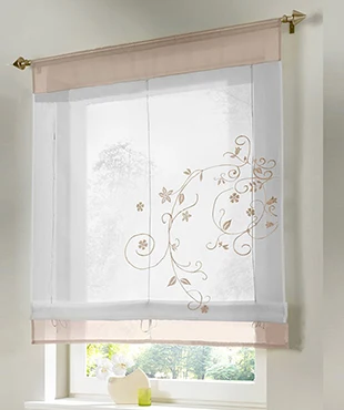 1pc curtain Вышитые римские короткие занавески s тюль для кухни отвесная занавеска для гостиной спальни Жалюзи На Окна cortinas dormitor - Цвет: 1pc curtain