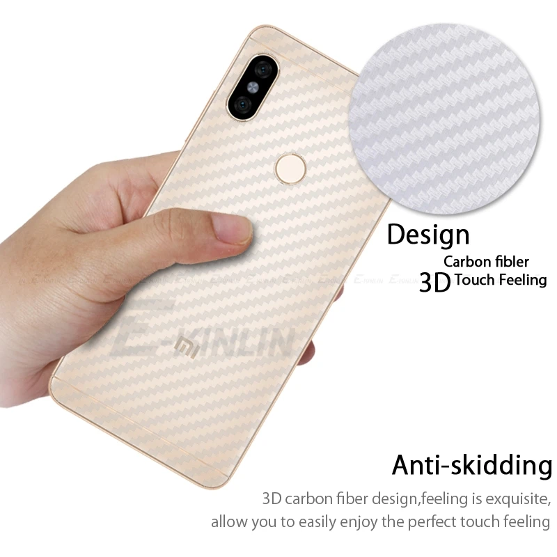 3D углеродное волокно задняя крышка протектор экрана для Xiaomi PocoPhone Poco F1 Redmi Note 5 4X4 5A Prime Pro наклейка защитная пленка