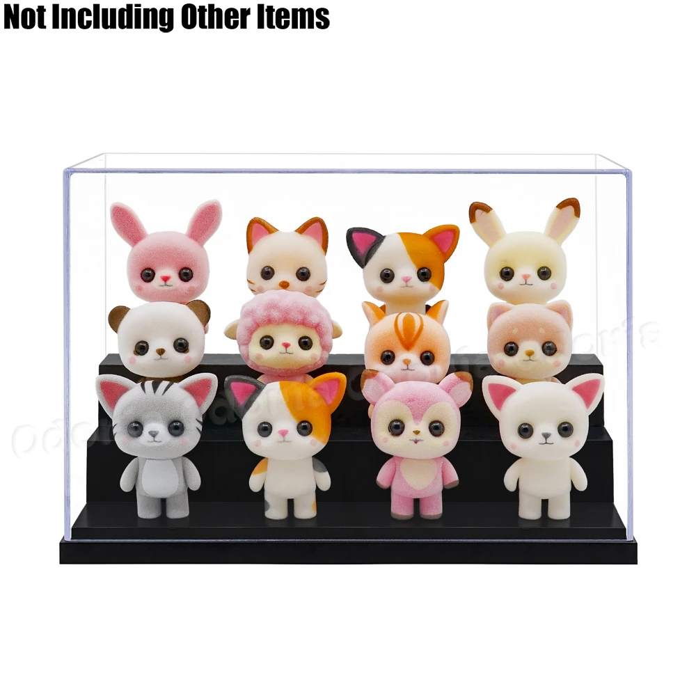 Odoria 25x12x16cm 3 Steps Acrylic Display Case Clear Perspex Box Transparent Cabinet Action Figure Collectibles Doll Car Model | Игрушки и