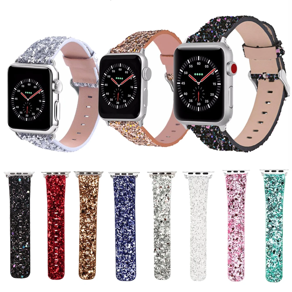 Кожаный ремешок для Apple Watch 4 Band браслет наручных часов 40 44 мм Series band/iwatch 3 2 1|Ремешки