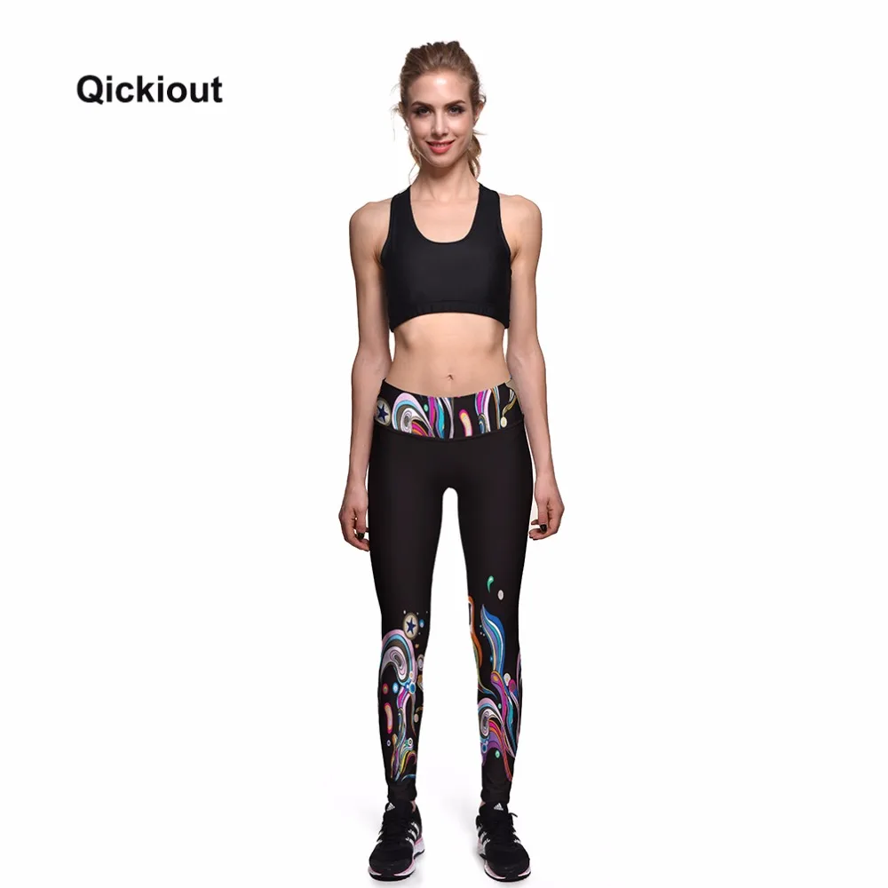 Новинка года Qickitout модные новые стильные весенне-осенние леггинсы брюки с принтом Высококачественные эластичные женские штаны для рождественских подарков