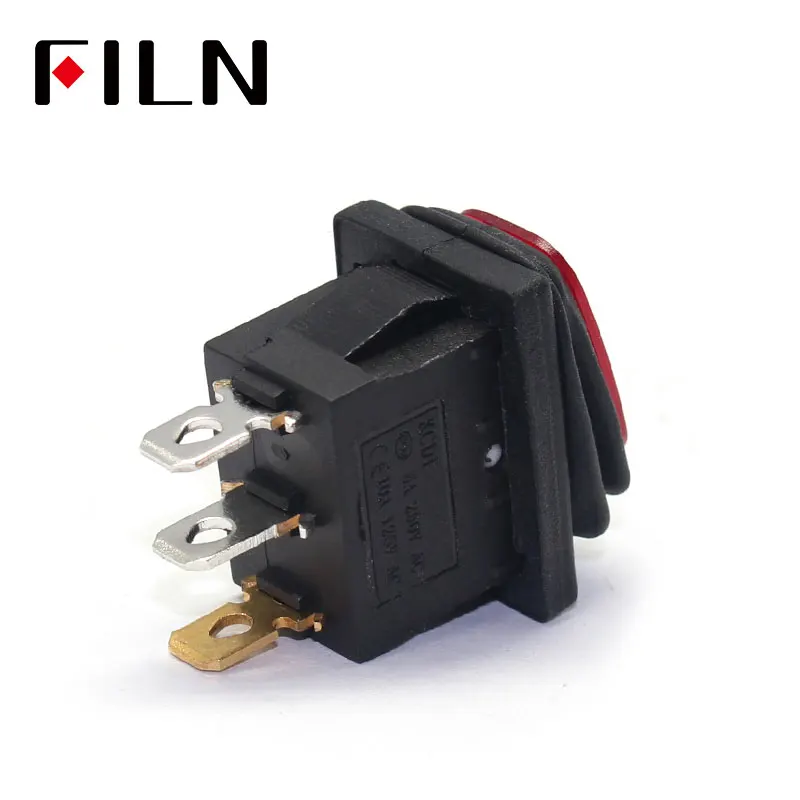 Filn мини вкл/выкл печать водонепроницаемый кулисный переключатель в 12v 220V IP67 освещение 6A 250vac кнопочный переключатель кулисный переключатель