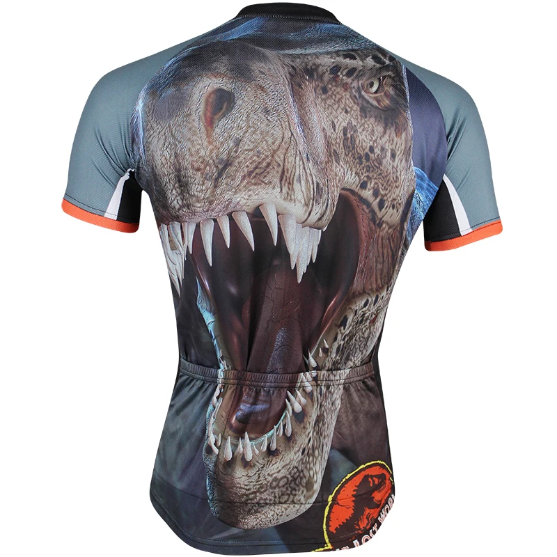 Мужская велосипедная рубашка с коротким рукавом PALADIN динозавром | Спорт и