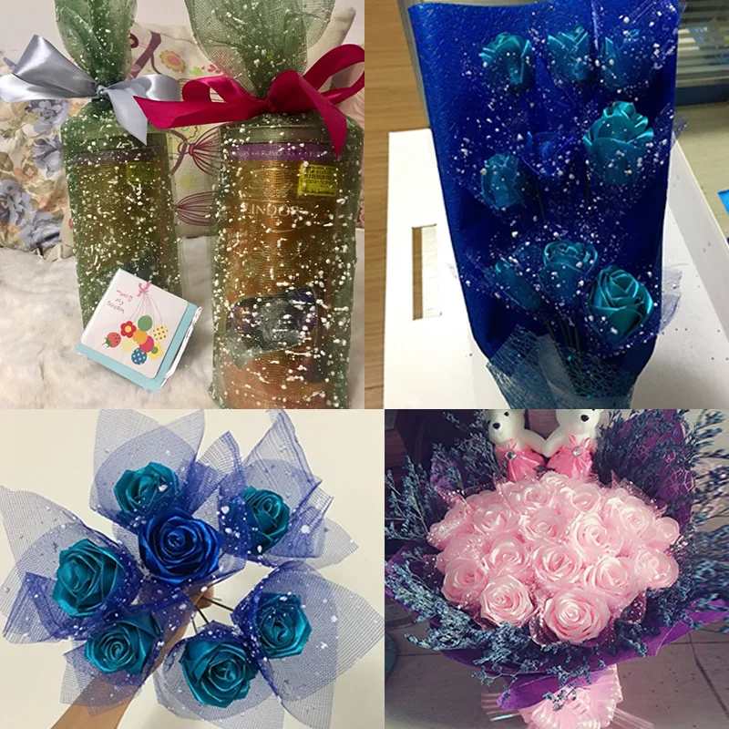 Красивая подарочная упаковка для цветов в горошек 360 см * 52 материал упаковки