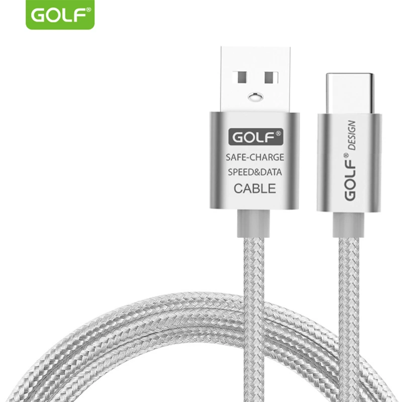 GOLF 1 м Плетеный Быстрый зарядный USB-C type-C USB кабель синхронизации данных для Xiaomi 4S 5 5S 6 6X8 SE ZenFone 3 4 5 zuk OnePlus samsung S9