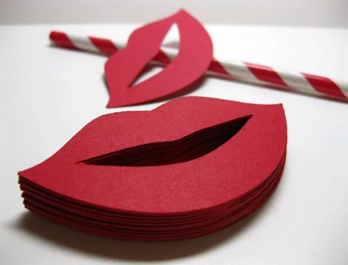 500 шт./лот бумажные соломинки для свадьбы украшения с красными губами в наличии