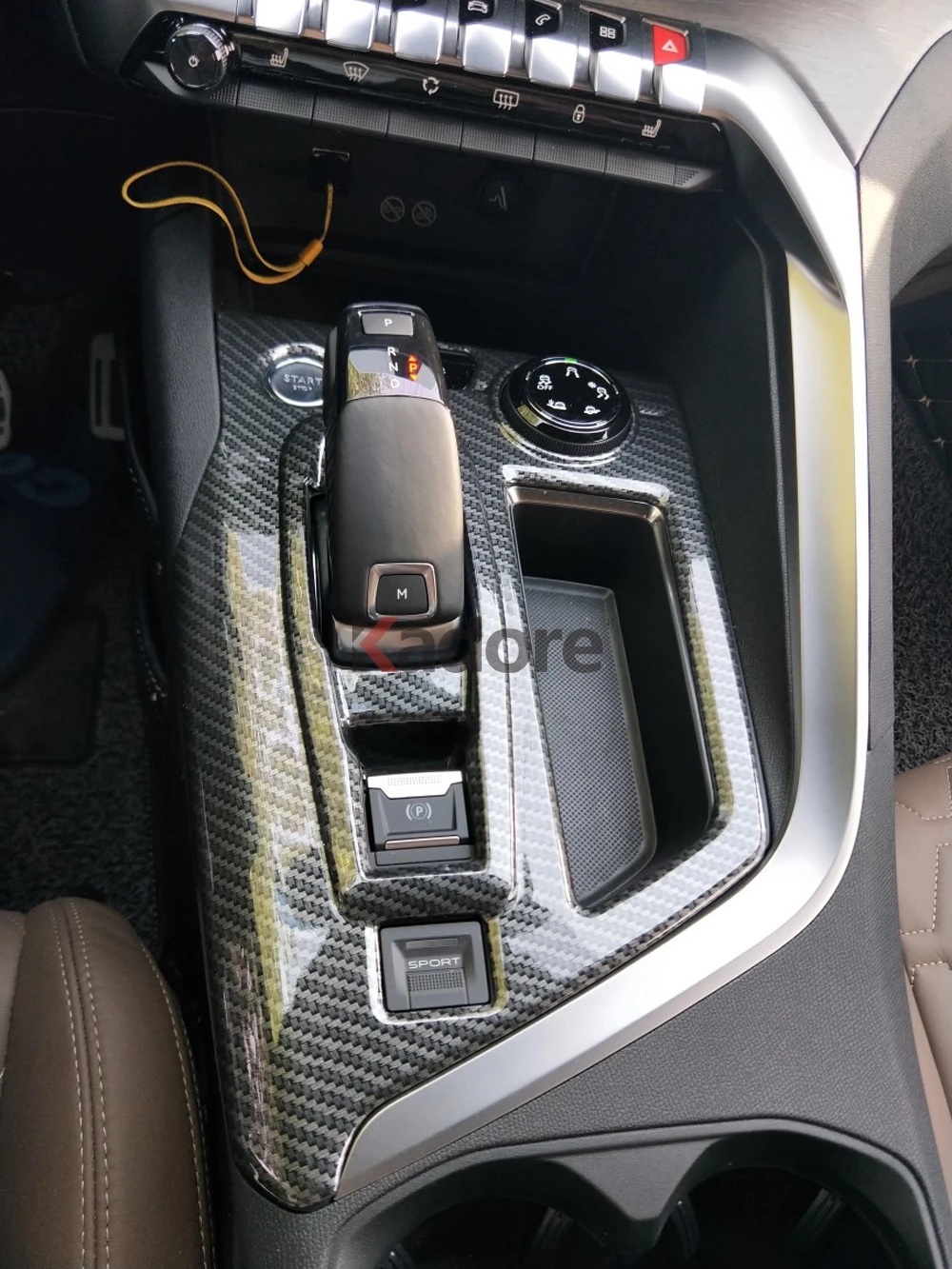 Для peugeot 3008 GT углеродное волокно панельная Накладка для коробки передач украшение автомобиля отделка интерьера аксессуары для автомобиля Стайлинг
