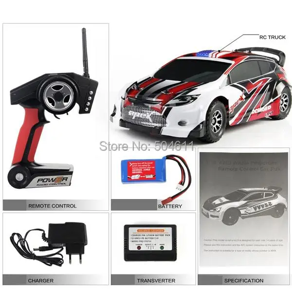 WLtoys A949 1:18 4WD вся пропорция RS гонки радио Светодиодный светильник с дистанционным