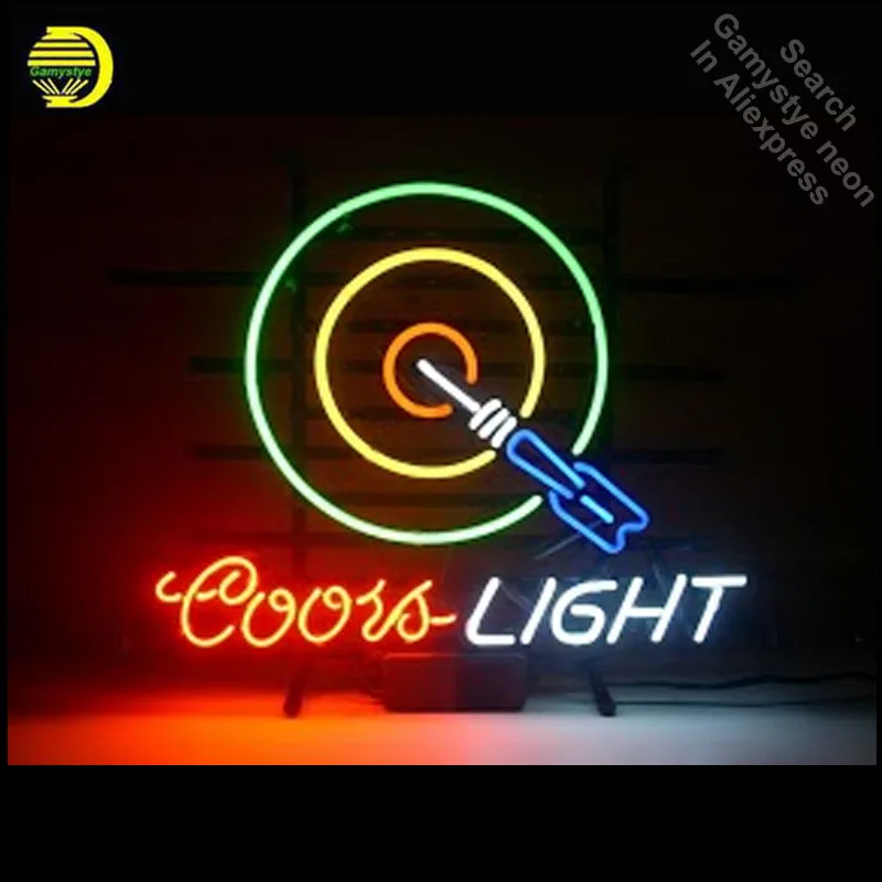 

Neon Sign for Coors Light Dartboard Neon Bulb sign Iconic handcraft neon signboard Game Room neon wall lights anuncio luminos