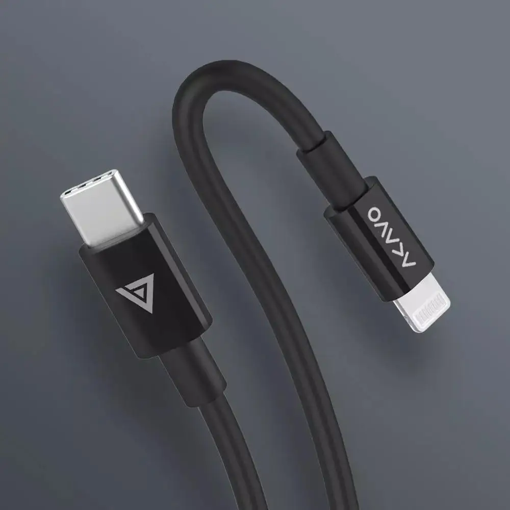 Кабель Akavo MFi PD USB C для быстрой зарядки с разъемом Lightning Type iPhone X/XS/XR/XS Max/8/Plus/iPad