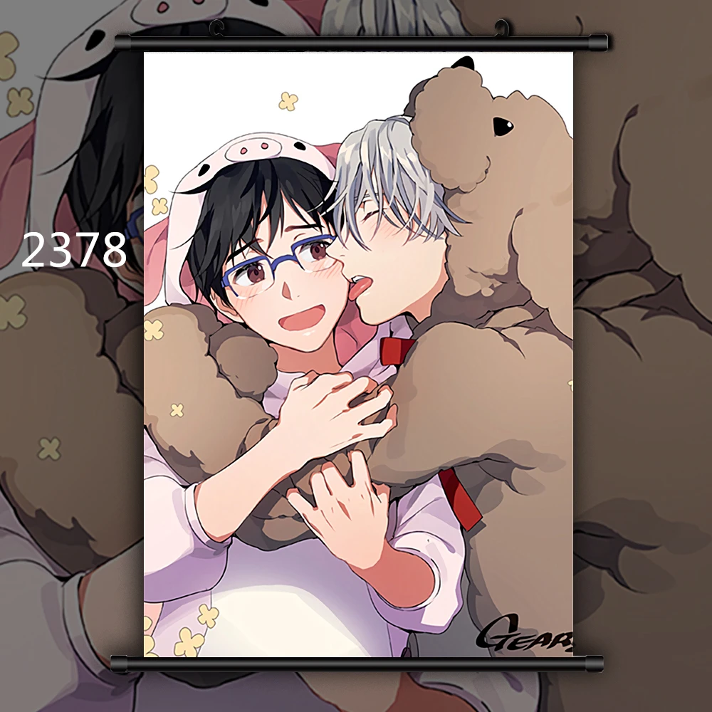 2378 Yuri On Ice Coupling Аниме Манга плакат свиток C - Цвет: 2378