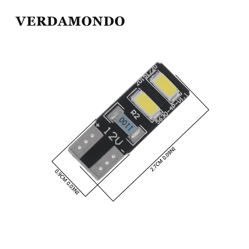 2Pcs W5W T10 LED Auto Lights 5730 4 SMD Wedge Car Interior Dome Reading License Plate Lamp White 12V Clearance Side Marker Bulbs |