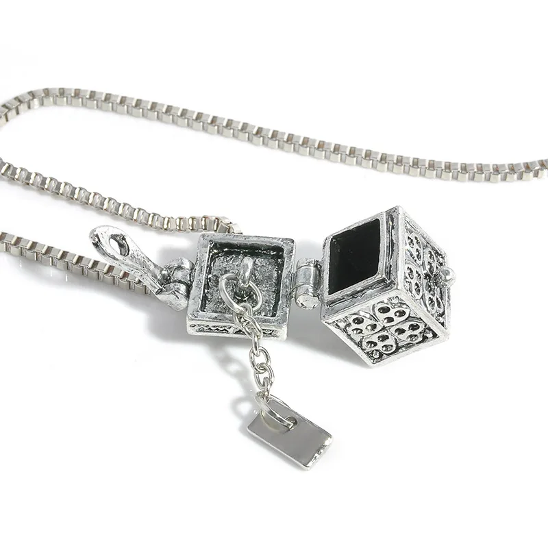 Retro Openable Phase Box Necklace Unisex Storage Paper/Perfume/Teeth/Hair/Urban Case Chain Special Anniversary Gift | Украшения и