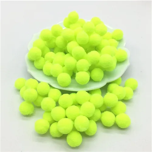 30 Bright yellow 10 мм многоцветный помпон, мягкие круглые пушистые Помпоны, плюшевые помпоны для рукоделия, мячи, пушистые Помпоны, домашние украшения для детских игрушек, самодельные принадлежности, 100 шт - Цвет: 30 Bright yellow