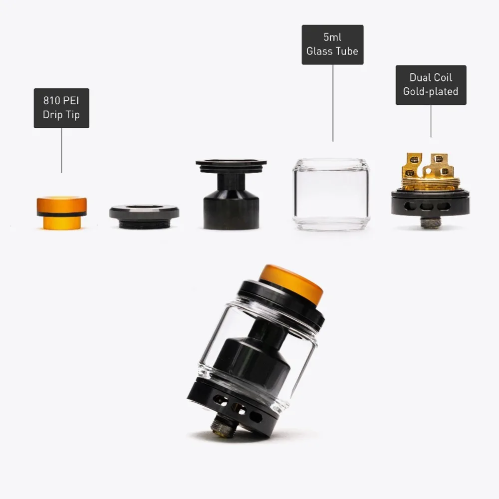 Испаритель Volcanee с двойной катушкой RTA корпусом X6 набор инструментов для готовой