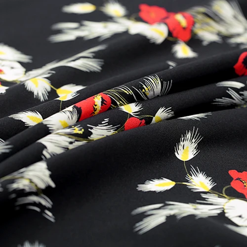 

Silk prints double Joe fabric summer stretch silk fabric fashion dress fabric elastic spandex fabric wholesale silk cloth