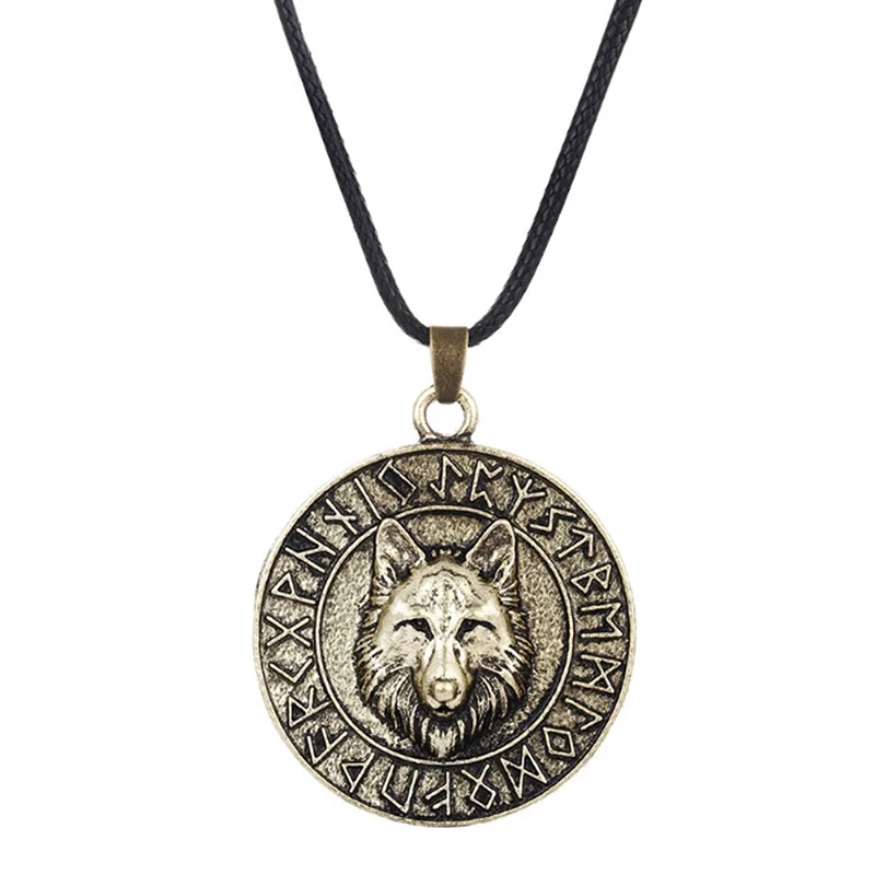 Панк Подвески в форме волчьей головы эффектное ожерелье Vintange из нержавеющей