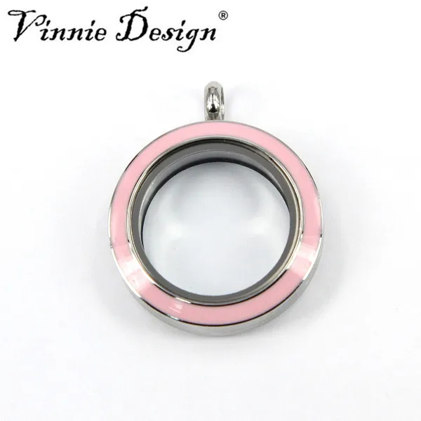 Винни дизайн ювелирных изделий 25 мм эмаль лицо стеклянный медальон из