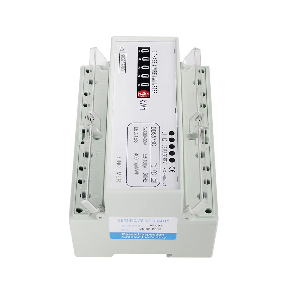 DDS576C 380 В 100А кВтч метр цифровой 3 фазы энергосберегающий ваттметр счетчик энергии din-рейка 7P 400imp счетчик импульсов электроэнергии