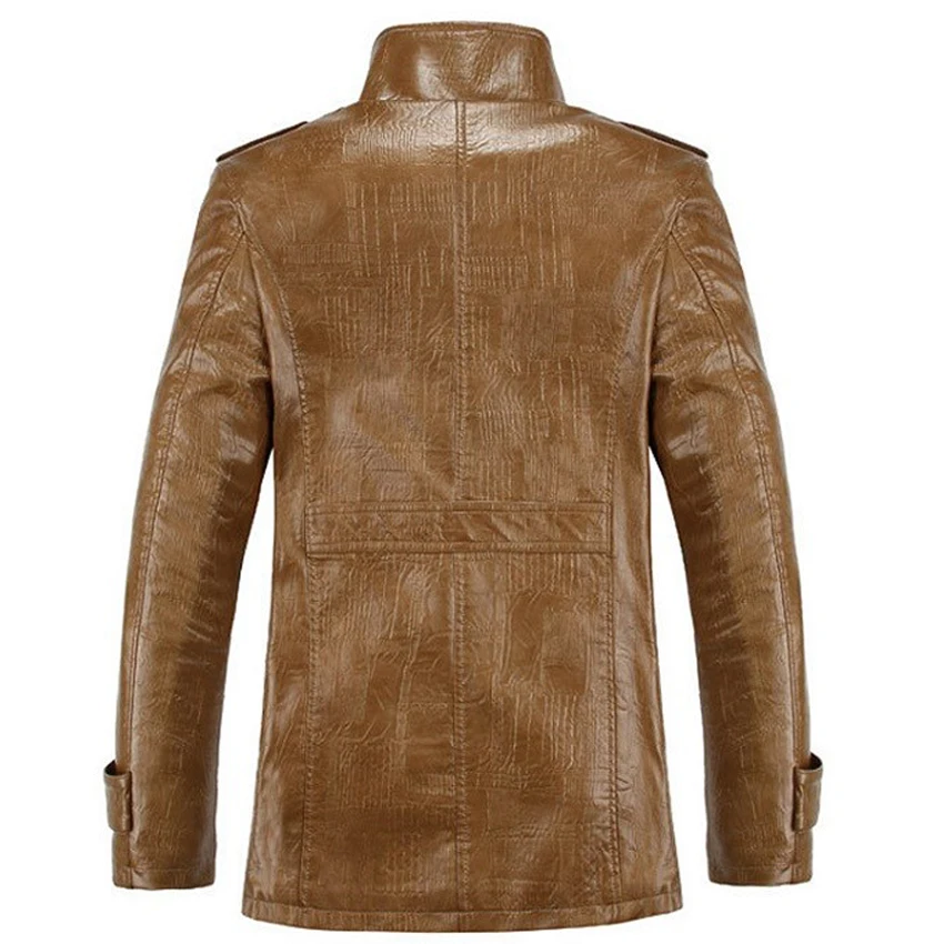NaranjaSabor зимние 8XL мужские кожаные куртки повседневные пальто мужские флисовые теплые ветровки из искусственной кожи мужская брендовая одежда N404