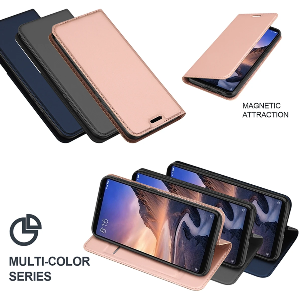 Для Xiaomi Mi 9T Pro кожаный чехол с откидной подставкой тонкий магнитной крышкой для Mi9T
