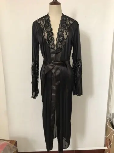 Женское кружевное атласное платье банные халаты длинная ночная рубашка ночное