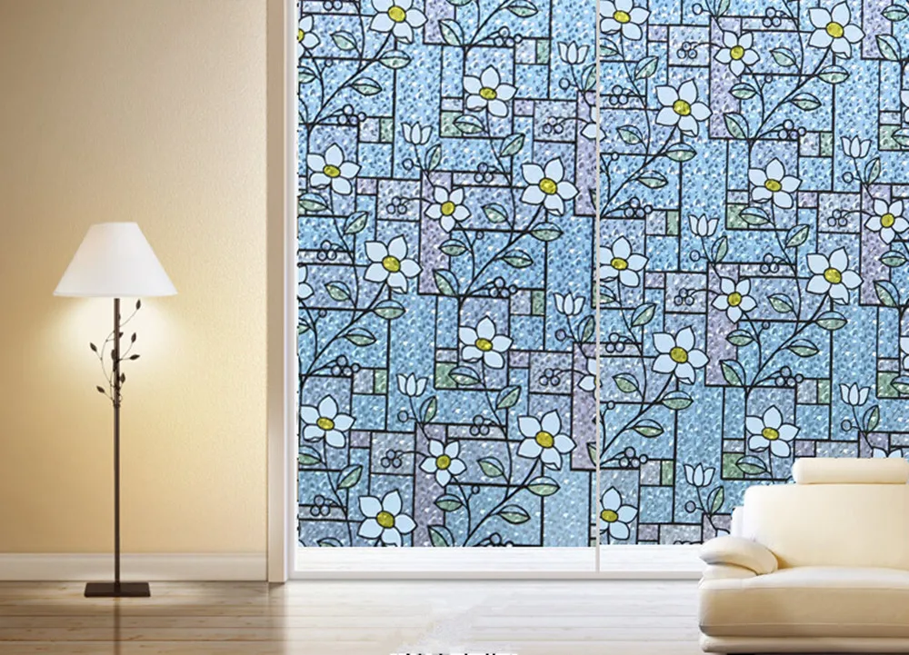 Декоративная виниловая пленка для окон Fancy-fix без клея матовая