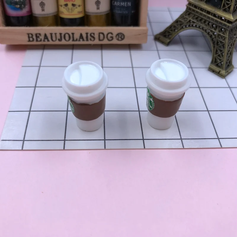 coffee as picture Смола Горячая миниатюрные милые кавайные чашки, смолы кабошоны для телефона деко, ювелирные аксессуары DIY - Цвет: coffee as picture