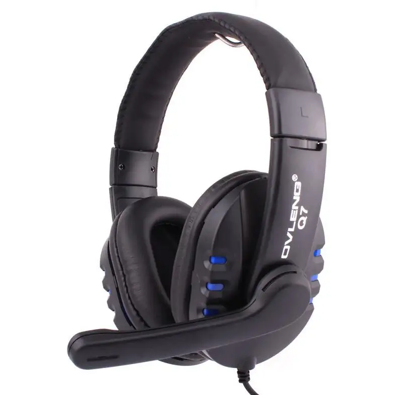 blue OVLENG-Q7 игровая гарнитура E-sports с микрофоном Стерео объемная USB гарнитура для ПК и ноутбука - Цвет: blue