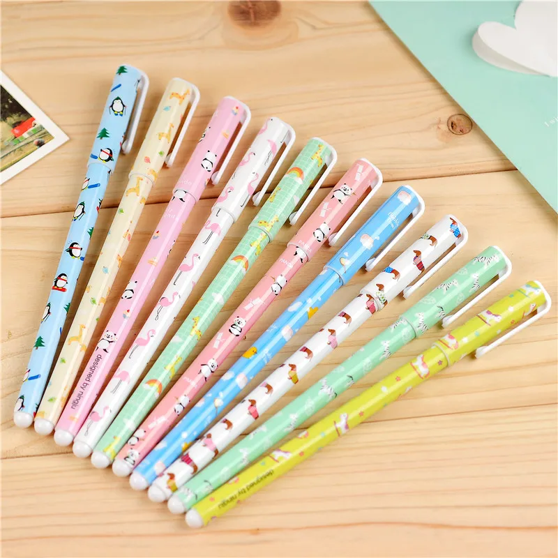 10 шт./лот гелевая ручка с милыми животными китайская особенность Шариковая Kawaii