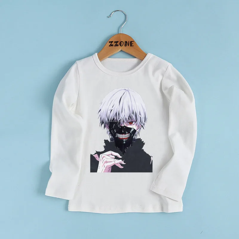 Футболка с принтом Tokyo Ghoul для мальчиков и девочек детская забавная повседневная