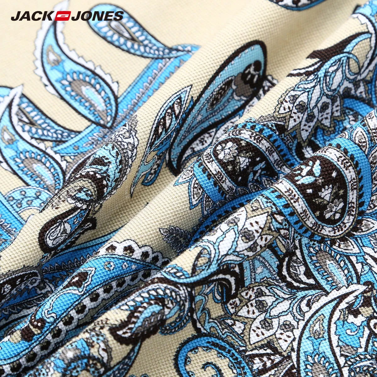 JackJones2019 Весна Новый Astrid Andersen сотрудничество отворот короткий рукав Футболка A