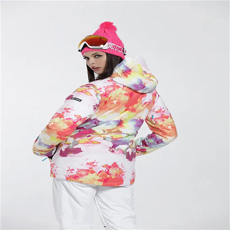 GSOU SNOW Brand Лыжная куртка женский лыжный костюм камуфляж сноуборд водостойкая