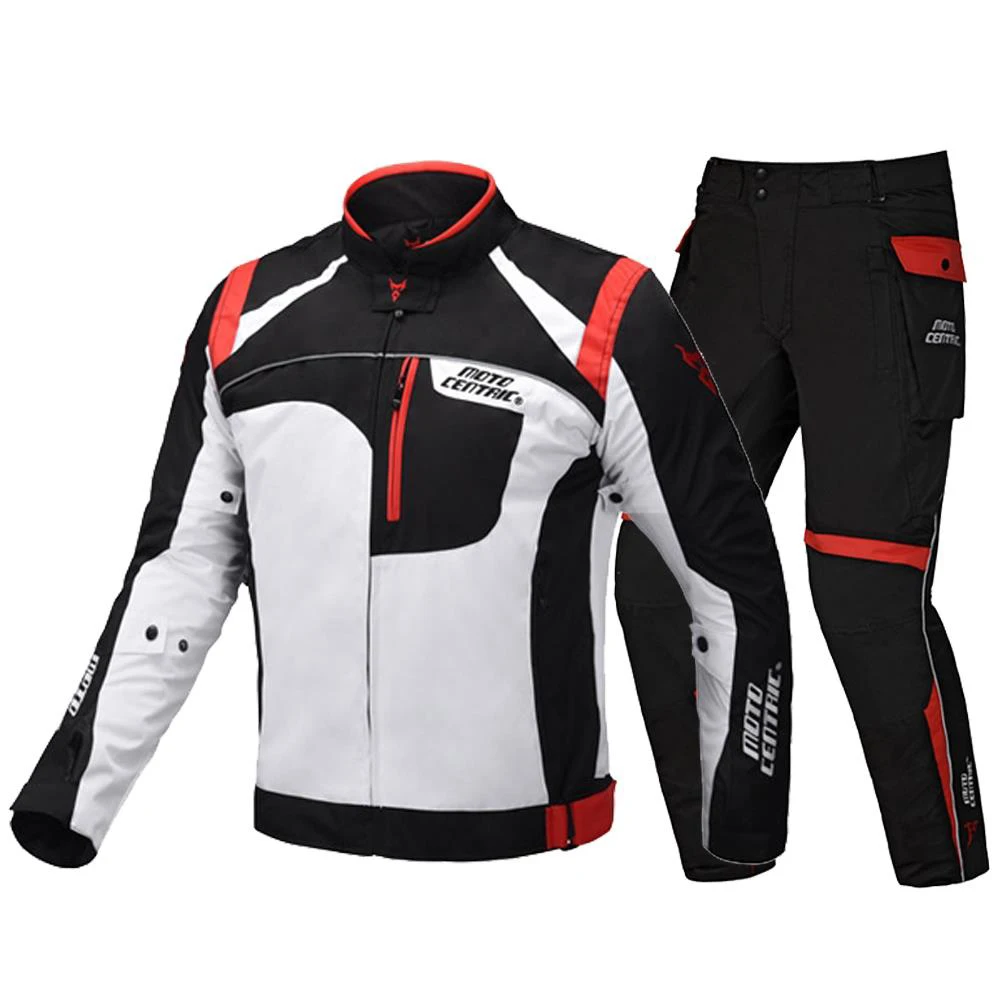 Red Set MOTOCENTRIC мотоциклетная куртка, мотоциклетная куртка, водонепроницаемая, для езды, гоночная, мотоциклетная куртка, защита с удалением, для мужчин - Цвет: Red Set