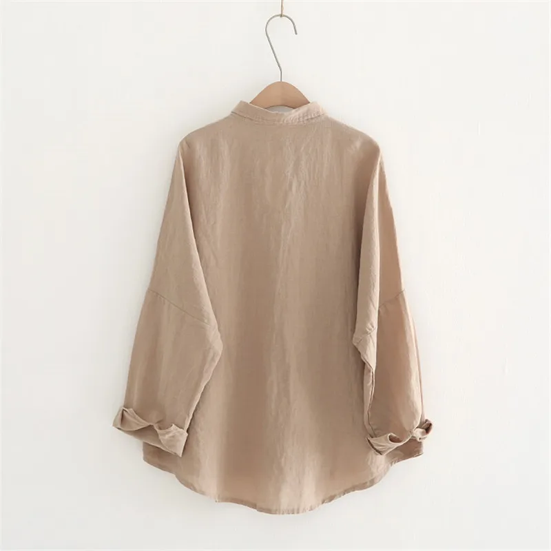 Блузка хараджуку женская рубашка с хлопком летние топы Новые Большие размеры