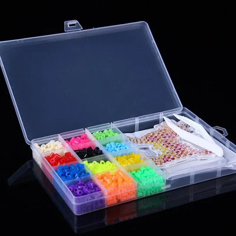 12 цветов Perler Beads1200pcs коробка набор 5 мм Хама бусины EVA предохранитель бусины для детей Обучающие головоломки игрушки