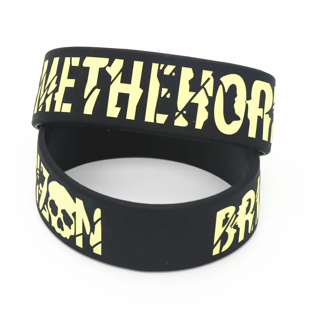 1 шт для мобильных телефонов с надписью BRING ME THE HORIZON черный силиконовый браслет