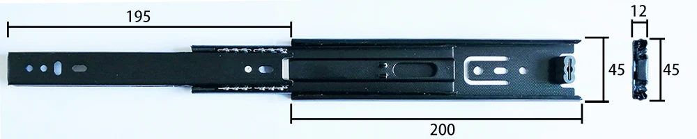 2 шт. бесшумные металлические направляющие для мебели 8 дюймов 200 мм|slide runner|drawer