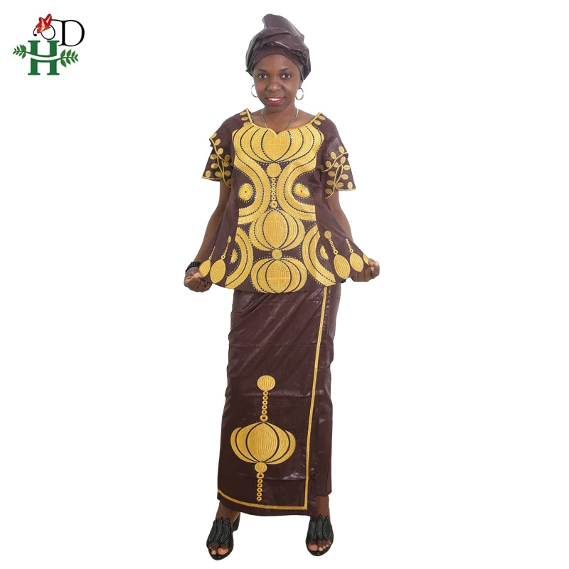 H&ampD african women outfit suits bazin dashiki clothes for africa clothing embroidery skirt two piece set jupe africaine | Тематическая