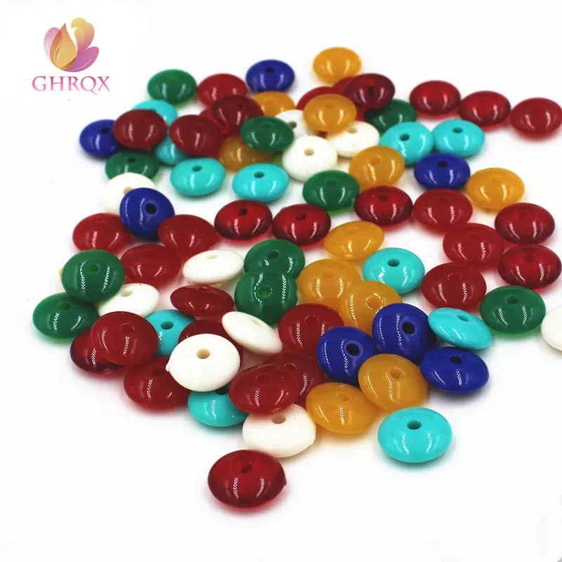 

Mixed color Acrylic Flat Beads Spacer beads 10MM/8MM Jewelry fittings wholesale Jewelry DIY making