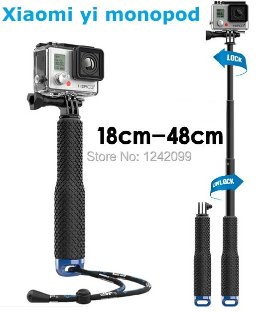 Монопод Штатив Алюминиевый Карманный монопод Адаптер для GoPro Hero 7 6 5 4 3 Sjcam Sj8 pro Xiaomi yi 4K Mijia H9 аксессуары
