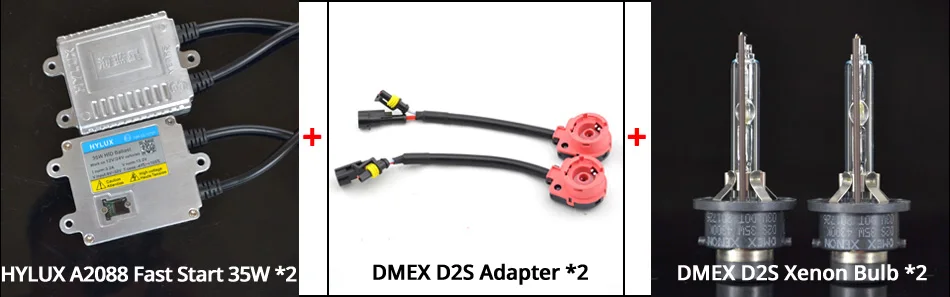 DMEX 1 набор 12V 24V 35W AC Быстрый старт D2S комплект ксеноновых фар, Высокопрочная конструкция 4300K 5000K 6000K 8000K с хайлюкс Быстрый старт Балласт Xenon HID балласт и D2S разъем