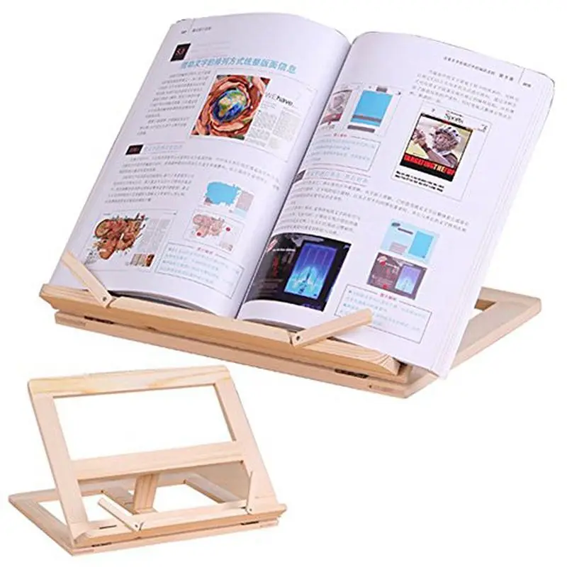 

Wooden Frame Reading Bookshelf Bracket - Book Reading Bracket Tablet PC Support Music Stand