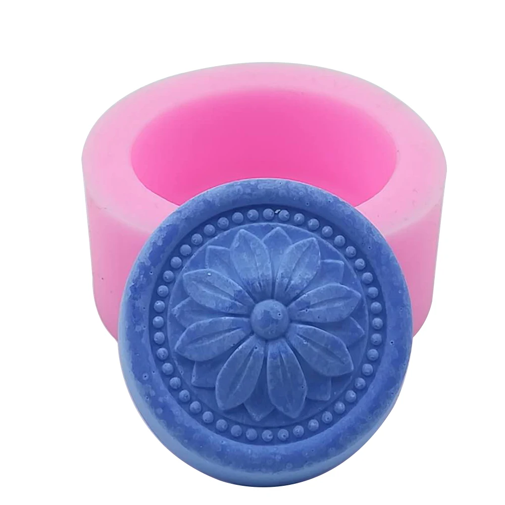 Круглая форма для мыла в виде цветка воска свечи торта шоколада желе силиконовая
