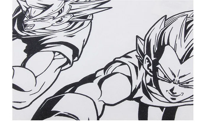 TEE7 человек Топ короткий рукав Футболка для Dragon Ball Z Аниме костюм хлопок печатных мужской Повседневное модные Размеры M-3XL футболка ткань