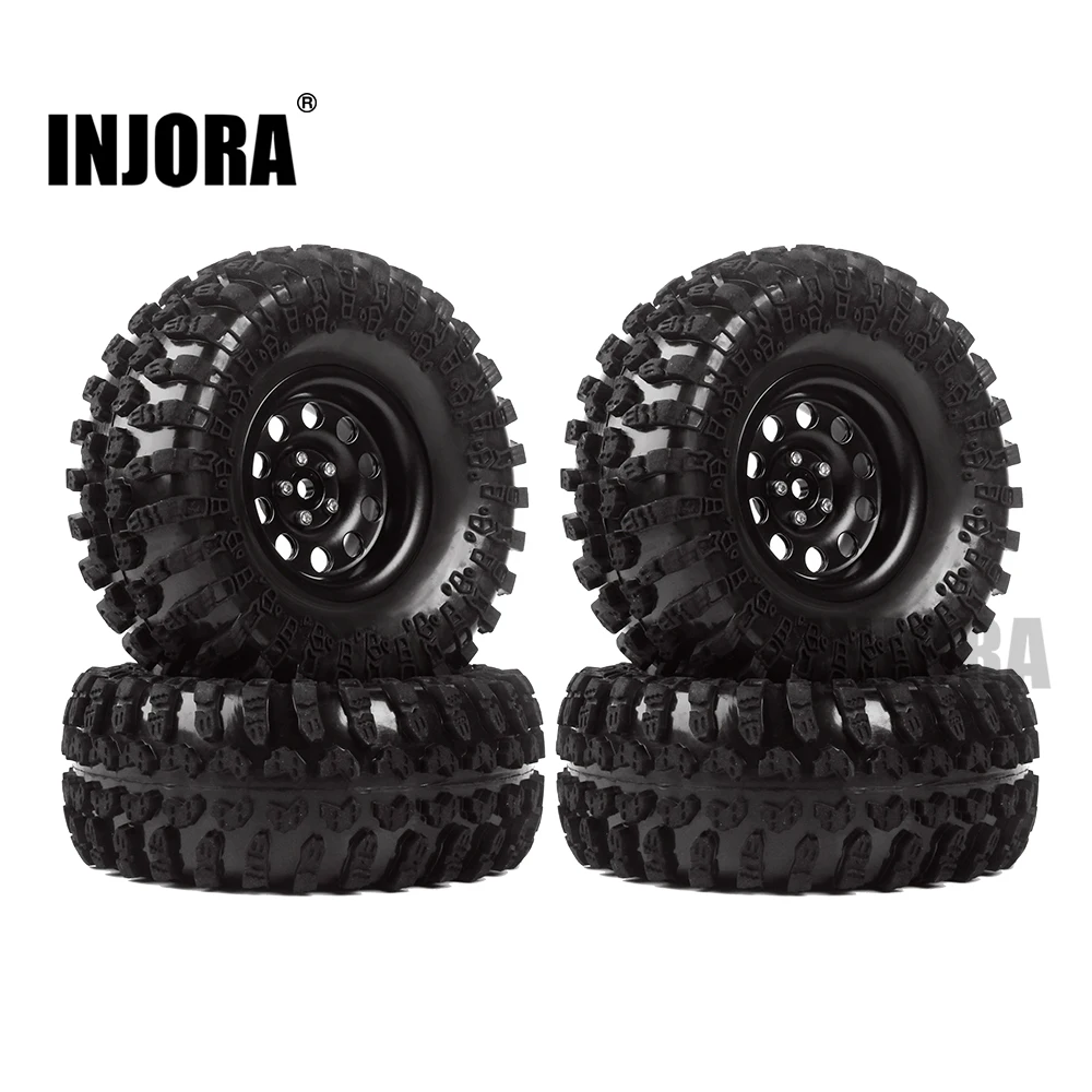 Металлические колеса и колесные шины INJORA 4 шт. 2 дюйма Beadlock для 1/10 RC Crawler Axial SCX10 RR10